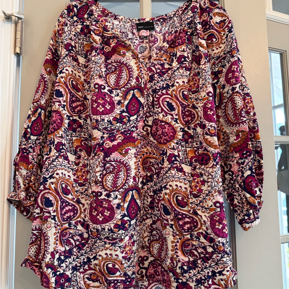 Jones New York Multicolor Paisley Blouse